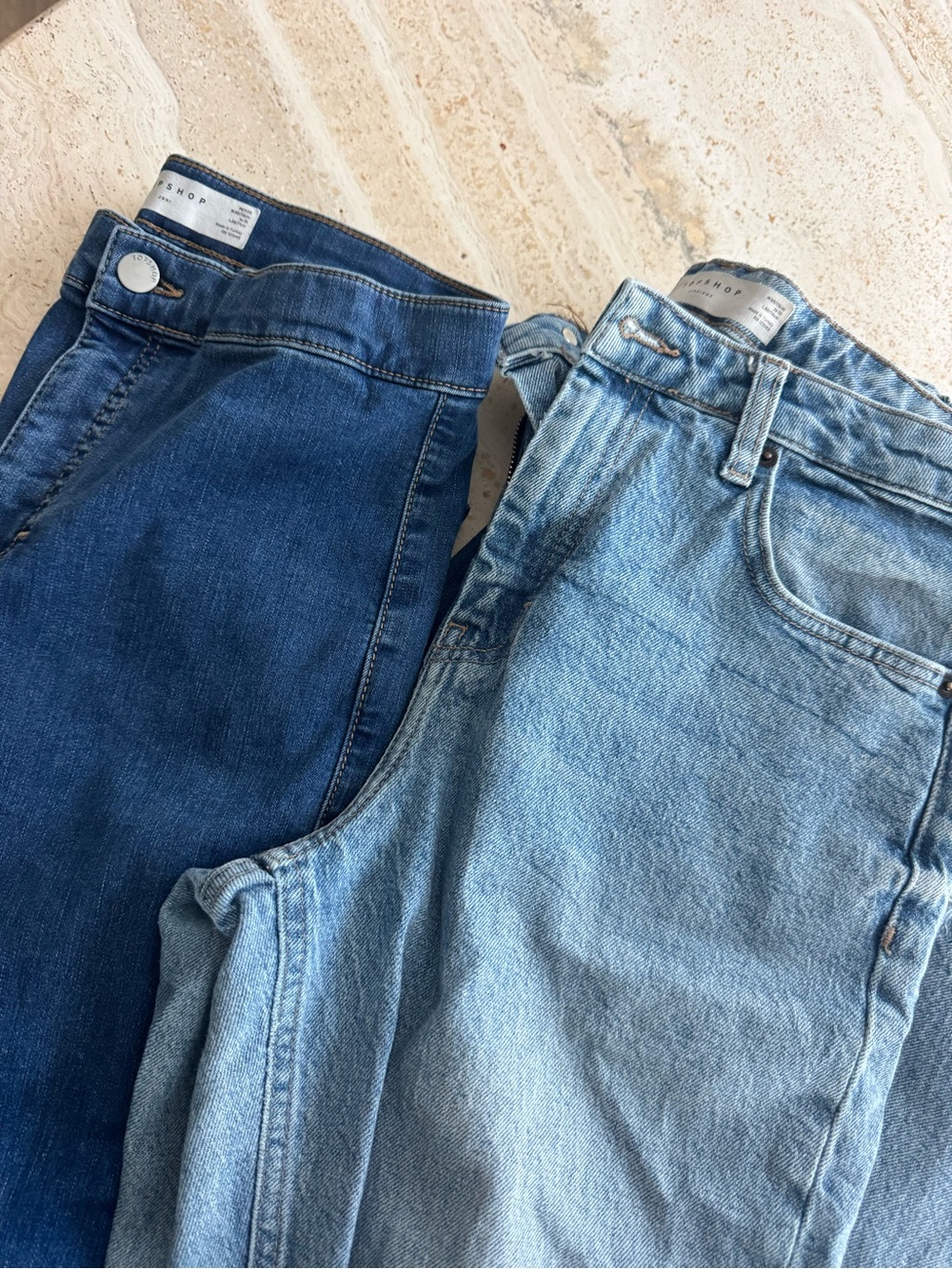 Two Topshop jeans